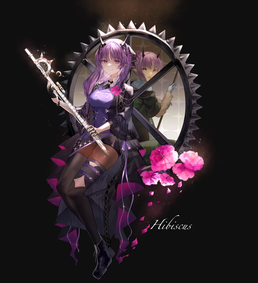 hibiscus and hibiscus the purifier (arknights) drawn by nennekorori4