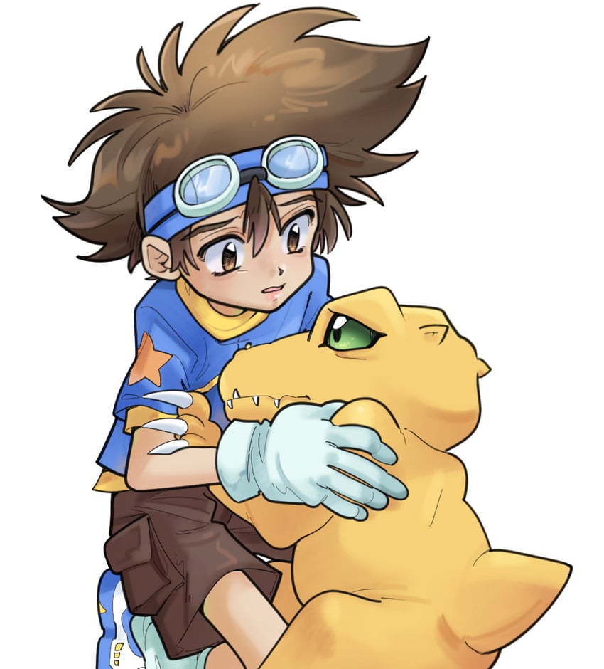 yagami taichi and agumon (digimon and 1 more) drawn by gelato_ss1