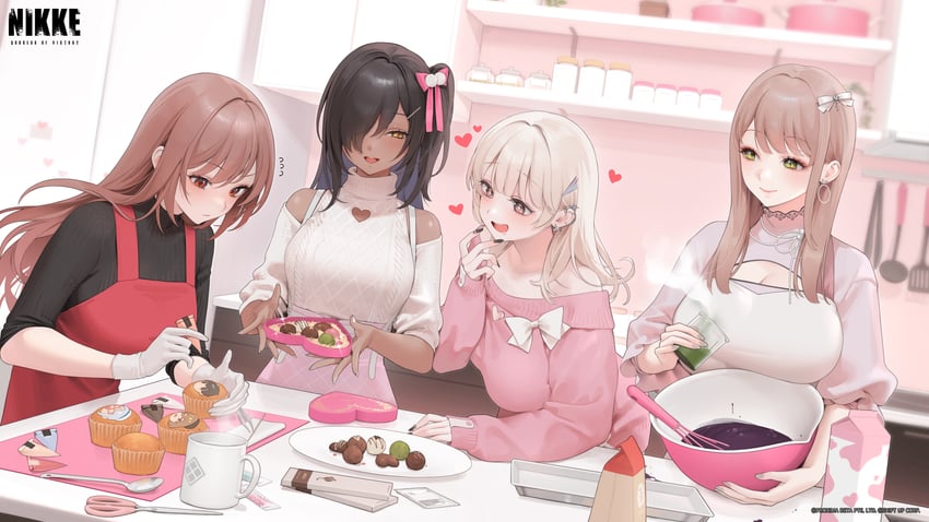 anis, rapi, commander, neon, naga, and 2 more (goddess of victory: nikke) drawn by ohisashiburi