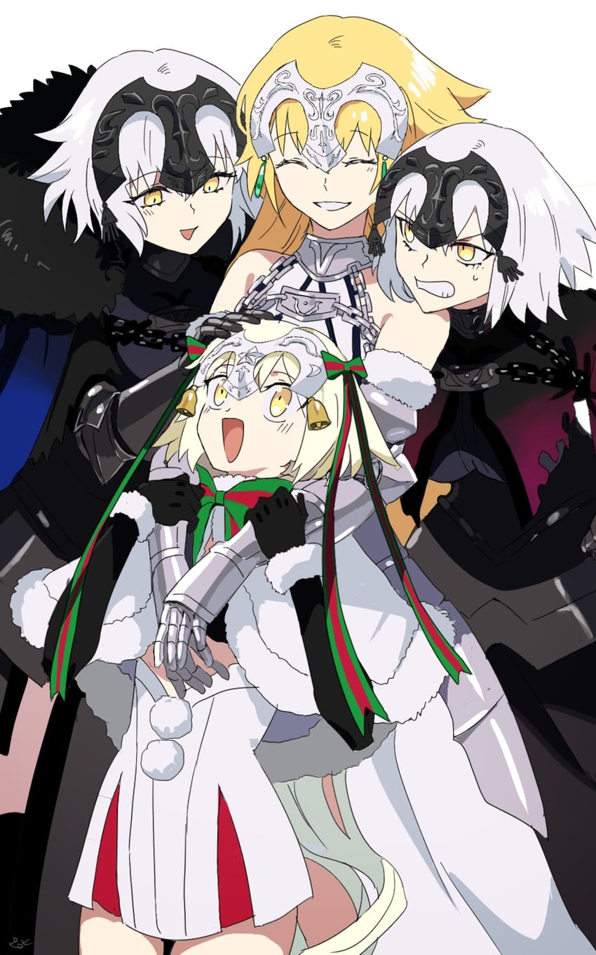 jeanne d'arc, jeanne d'arc alter, and jeanne d'arc alter santa lily (fate and 3 more) drawn by pirohi_(pirohi214)