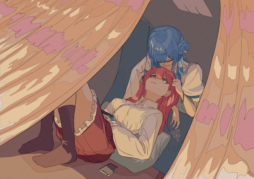 hoshimachi suisei and sakura miko (hololive) drawn by sec_ddman