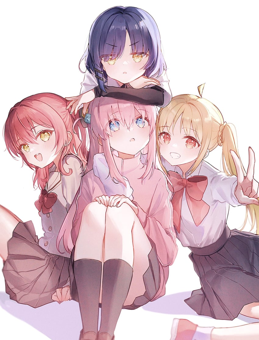 gotoh hitori, kita ikuyo, ijichi nijika, and yamada ryo (bocchi the rock!) drawn by ban_(one_ban7241)