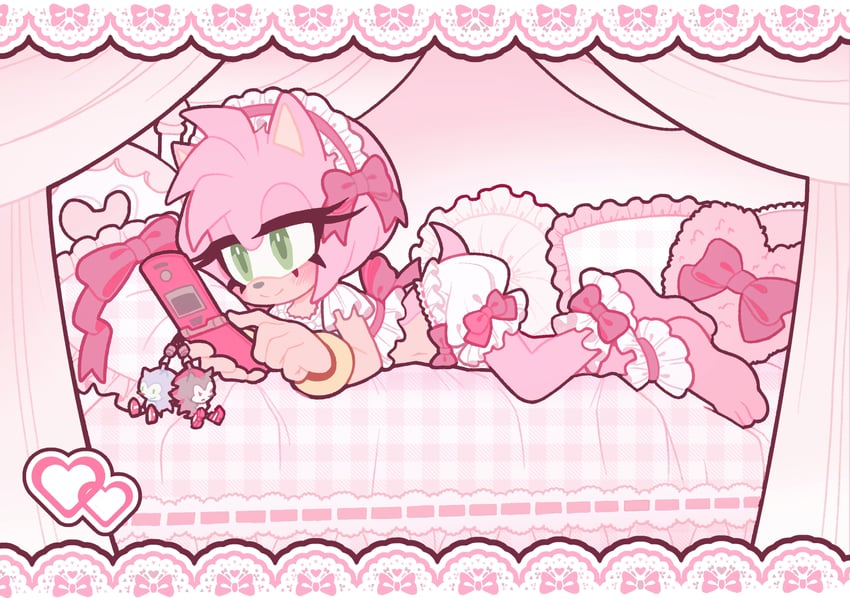 sonic the hedgehog, shadow the hedgehog, and amy rose (sonic) drawn by flora_(florathemoth)