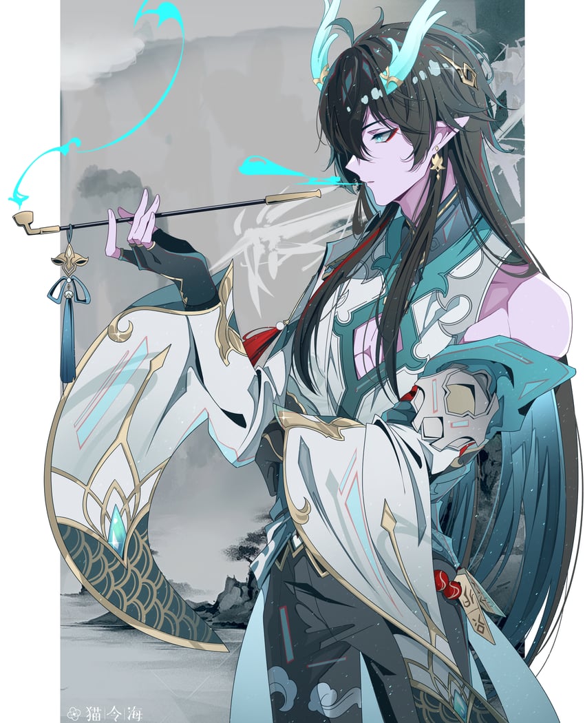 dan heng (honkai and 1 more) drawn by buoumaoyushuimu