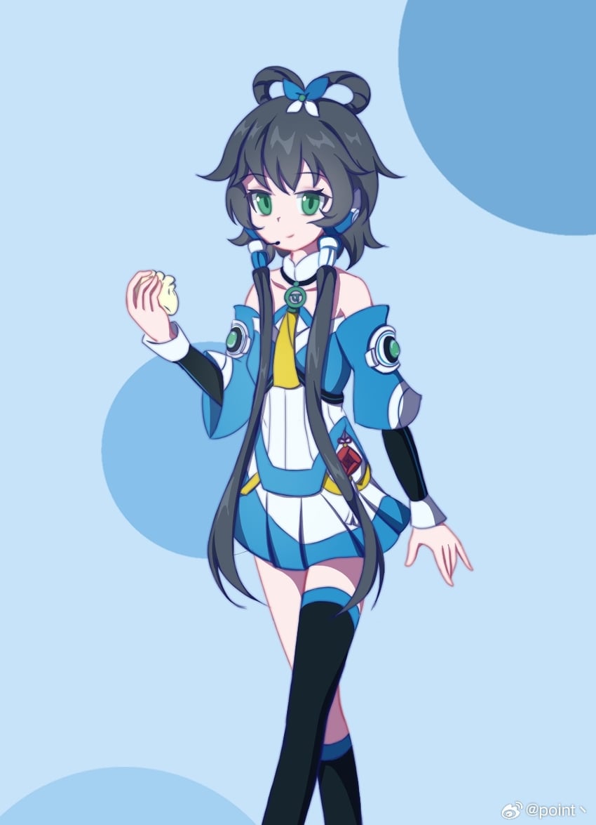 luo tianyi and luo tianyi v3 (vocaloid and 1 more) drawn by pointzhu