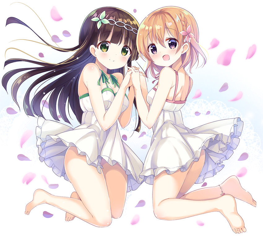 hoto cocoa and ujimatsu chiya (gochuumon wa usagi desu ka?) drawn by kurou_(quadruple_zero)