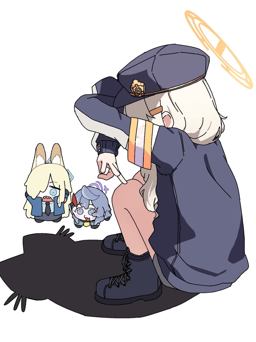 ako, kanna, and aoba (blue archive) drawn by nagamura_san