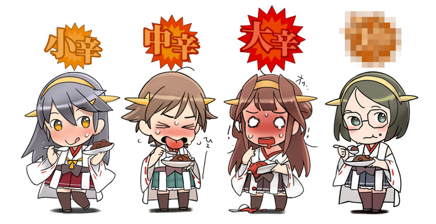 kongou, haruna, hiei, and kirishima (kantai collection) drawn by nishieda