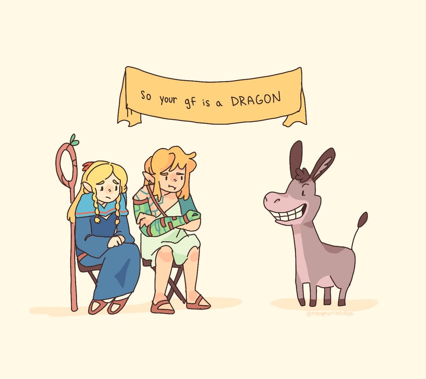 link, marcille donato, and donkey (the legend of zelda and 3 more) drawn by metaphoricallyrose