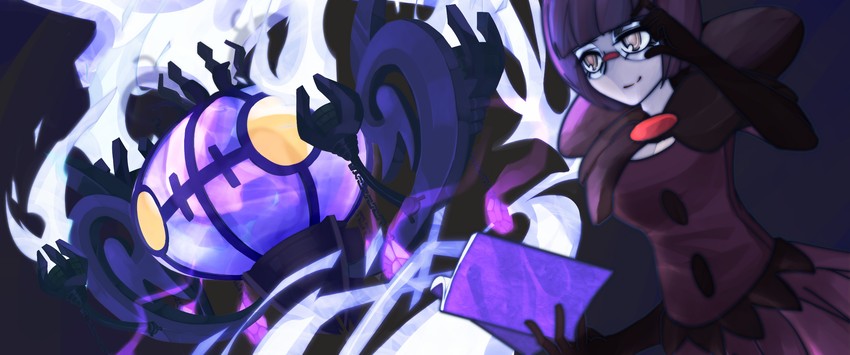 chandelure and shauntal (pokemon and 1 more) drawn by master_621