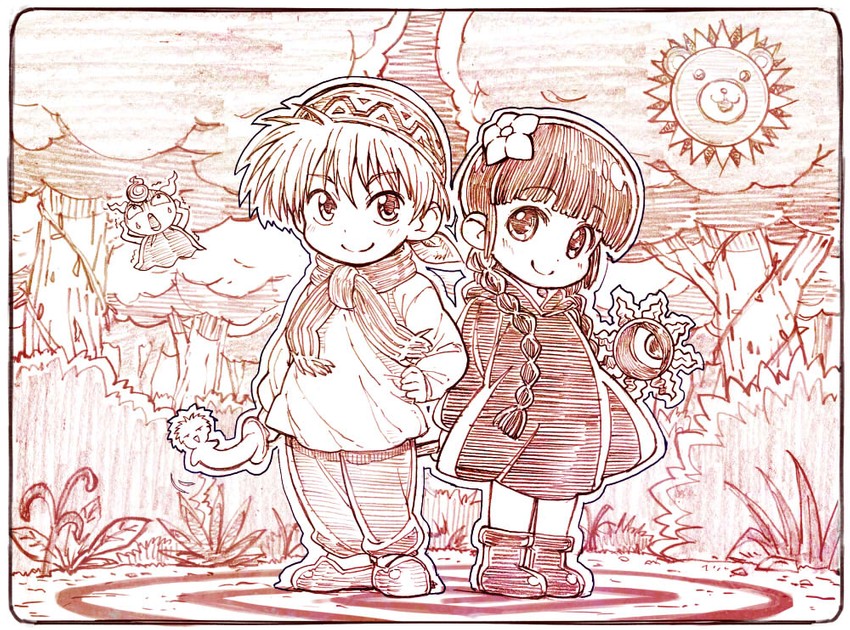 kukuri, nike, and gipple (mahoujin guruguru) drawn by sakino_shingetsu