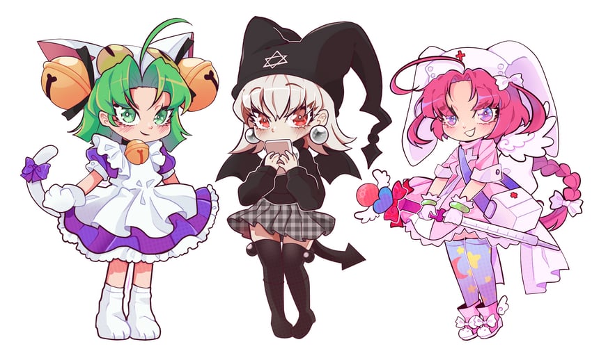 dejiko, nakahara komugi, and mayura (di gi charat and 2 more) drawn by isosceless