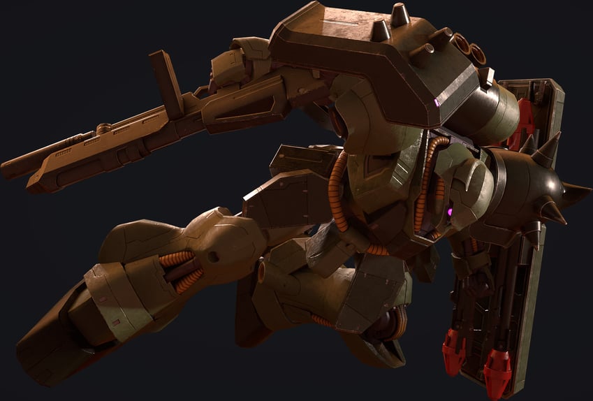 geara doga (gundam and 1 more) drawn by zyounger
