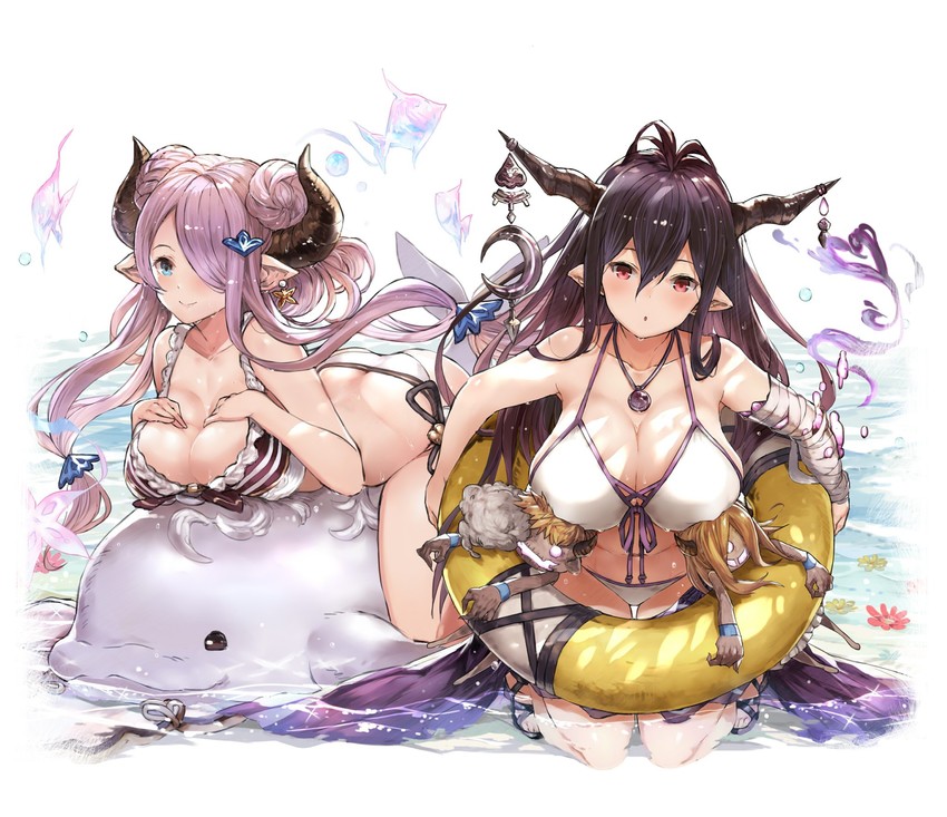 narmaya and danua (granblue fantasy) drawn by tokopi