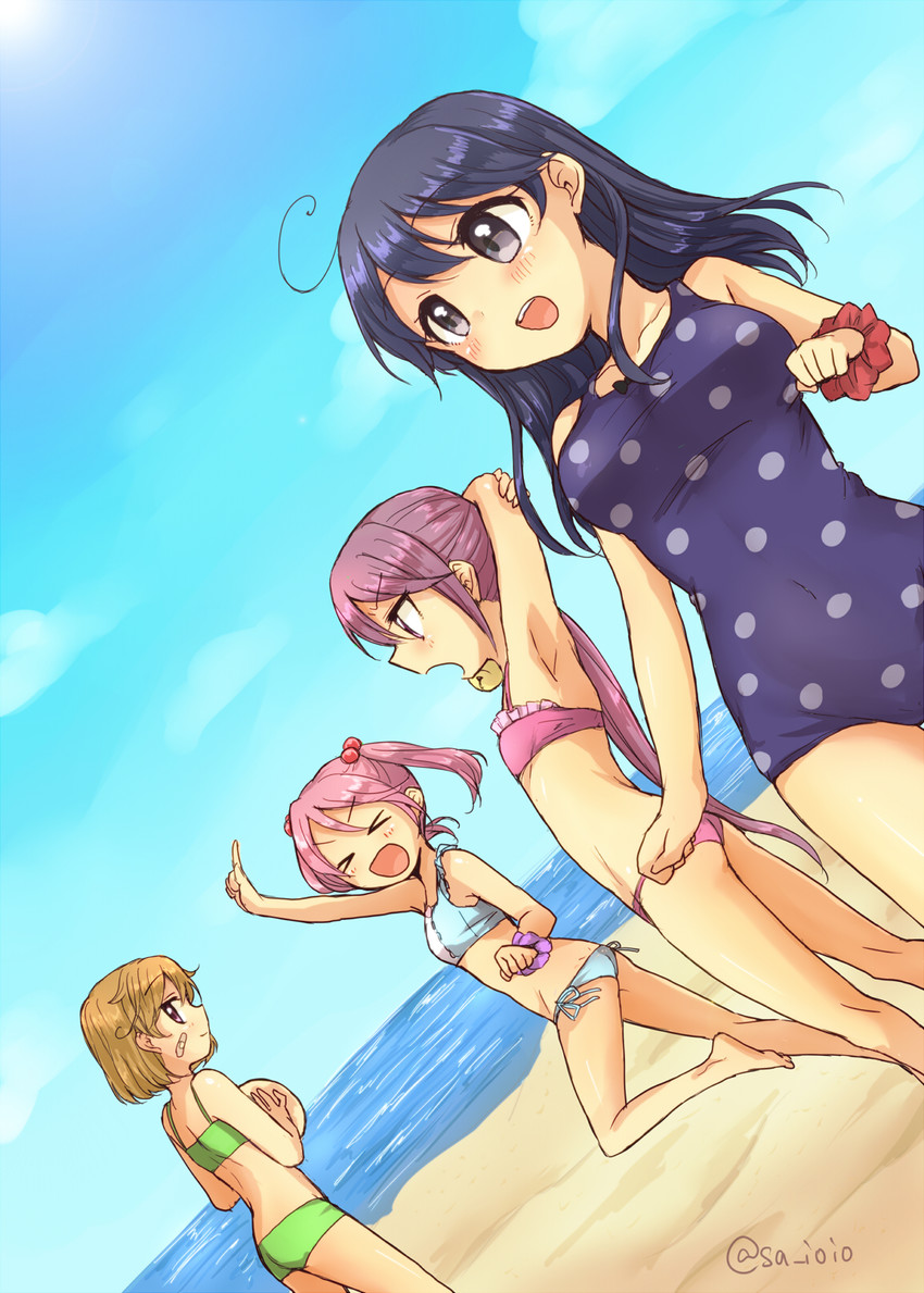 ushio, akebono, sazanami, and oboro (kantai collection) drawn by sa_ioio