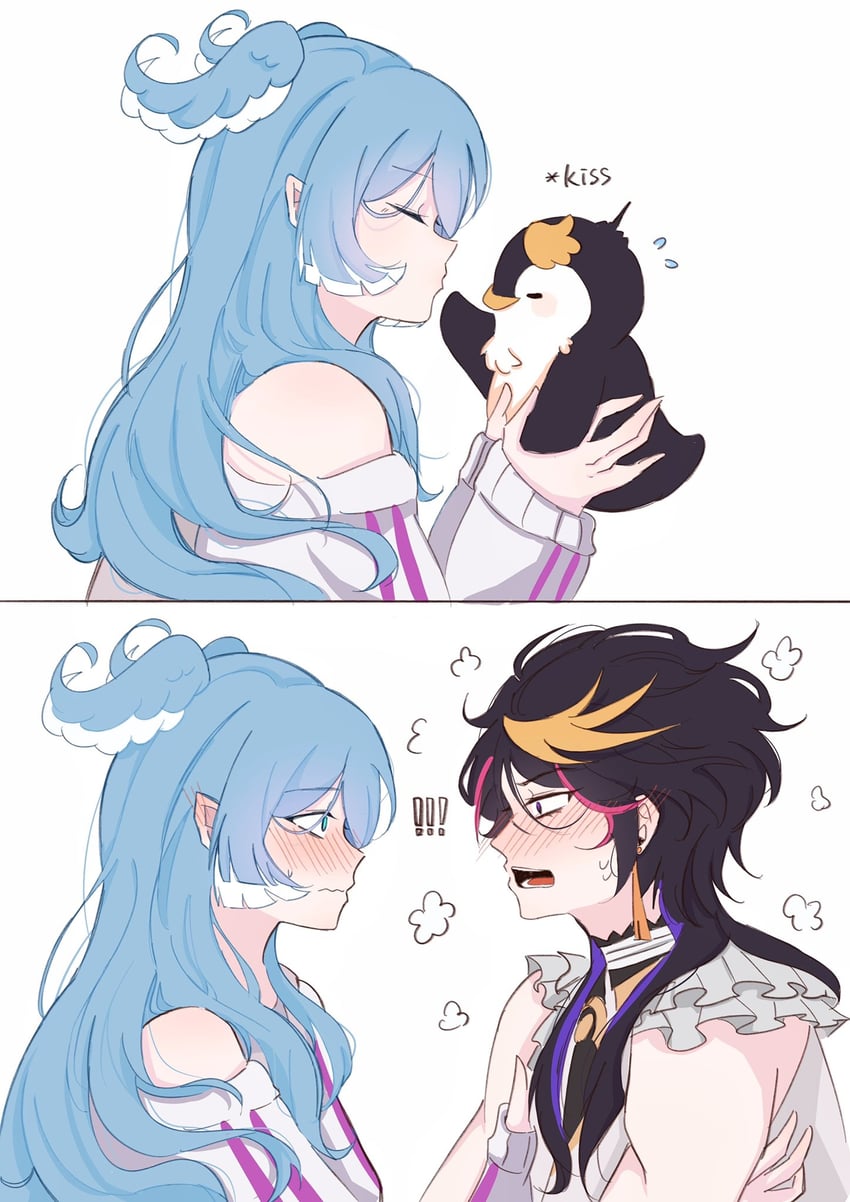 elira pendora and shu yamino (nijisanji and 1 more) drawn by hisa_(ninek22705813)