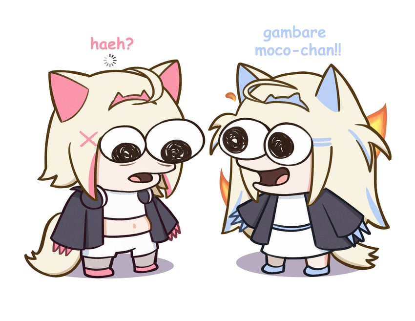 fuwawa abyssgard and mococo abyssgard (hololive and 2 more) drawn by moon_ldl