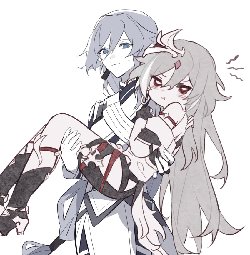 fu hua and herrscher of sentience (honkai and 1 more) drawn by haruka_(rsyaooooo)