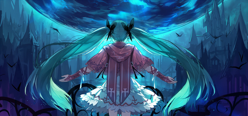 hatsune miku (vocaloid and 1 more) drawn by baisi_shaonian