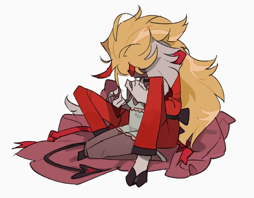 charlie morningstar and vaggie (hazbin hotel) drawn by bilidongdong
