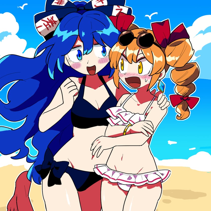 yorigami shion and yorigami jo'on (touhou) drawn by bollzzalguy