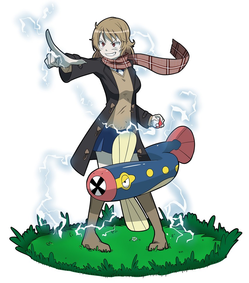 ozu kanon and eelektrik (pokemon and 2 more) drawn by showers-u