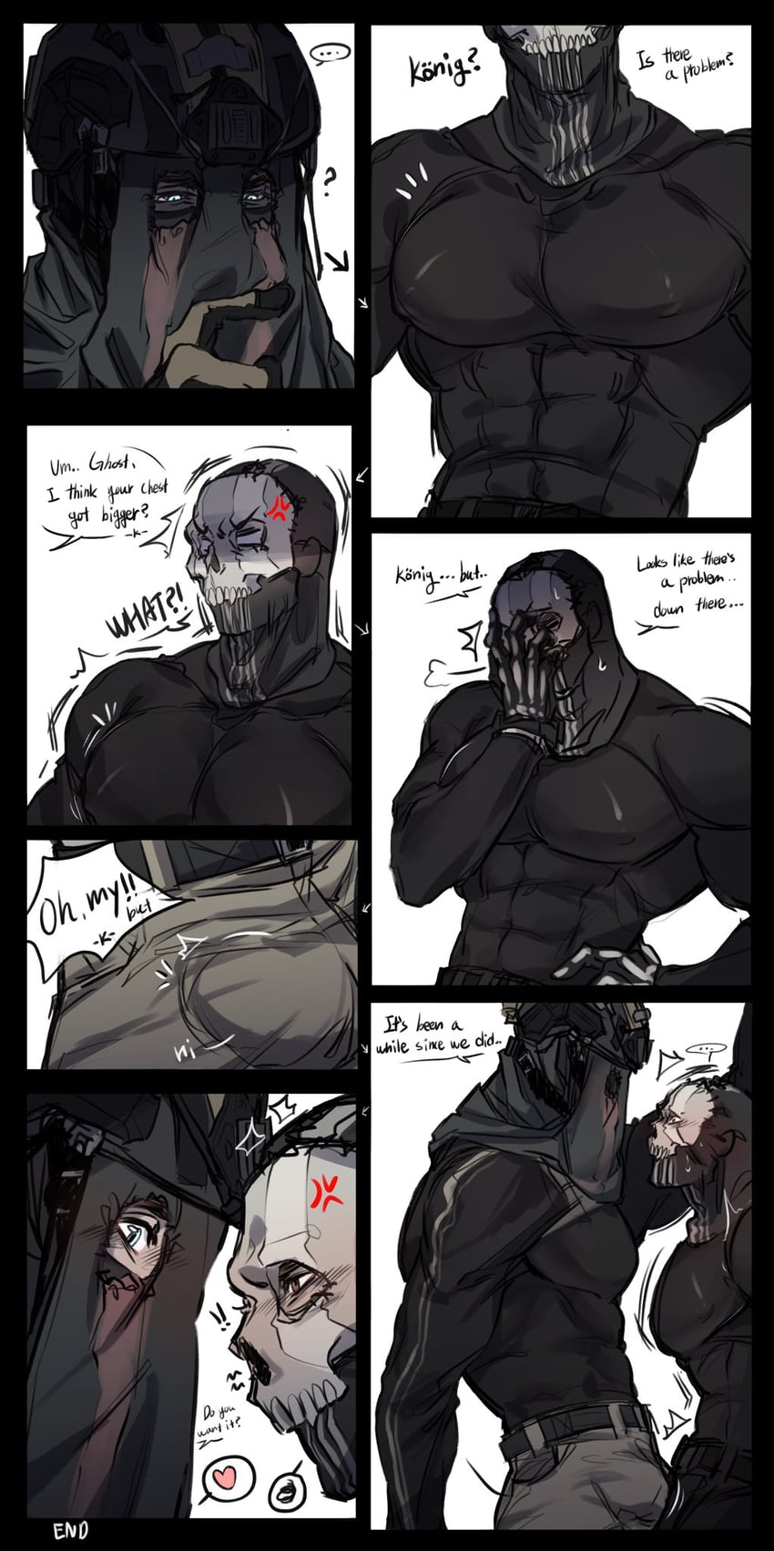 ghost and konig (call of duty and 1 more) drawn by rolens_ping