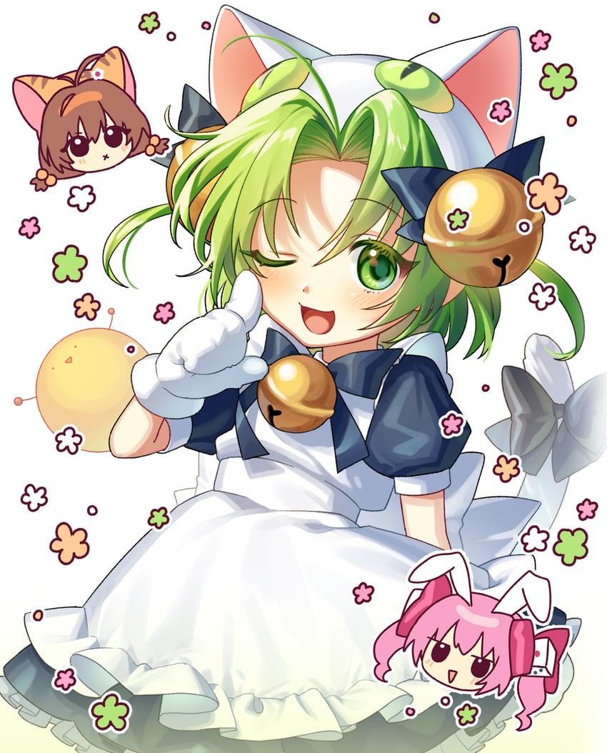 usada hikaru, dejiko, puchiko, and gema (di gi charat) drawn by shi_mohaji