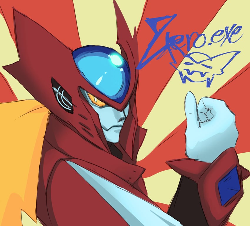 zero.exe (mega man and 2 more) drawn by mithclearwell