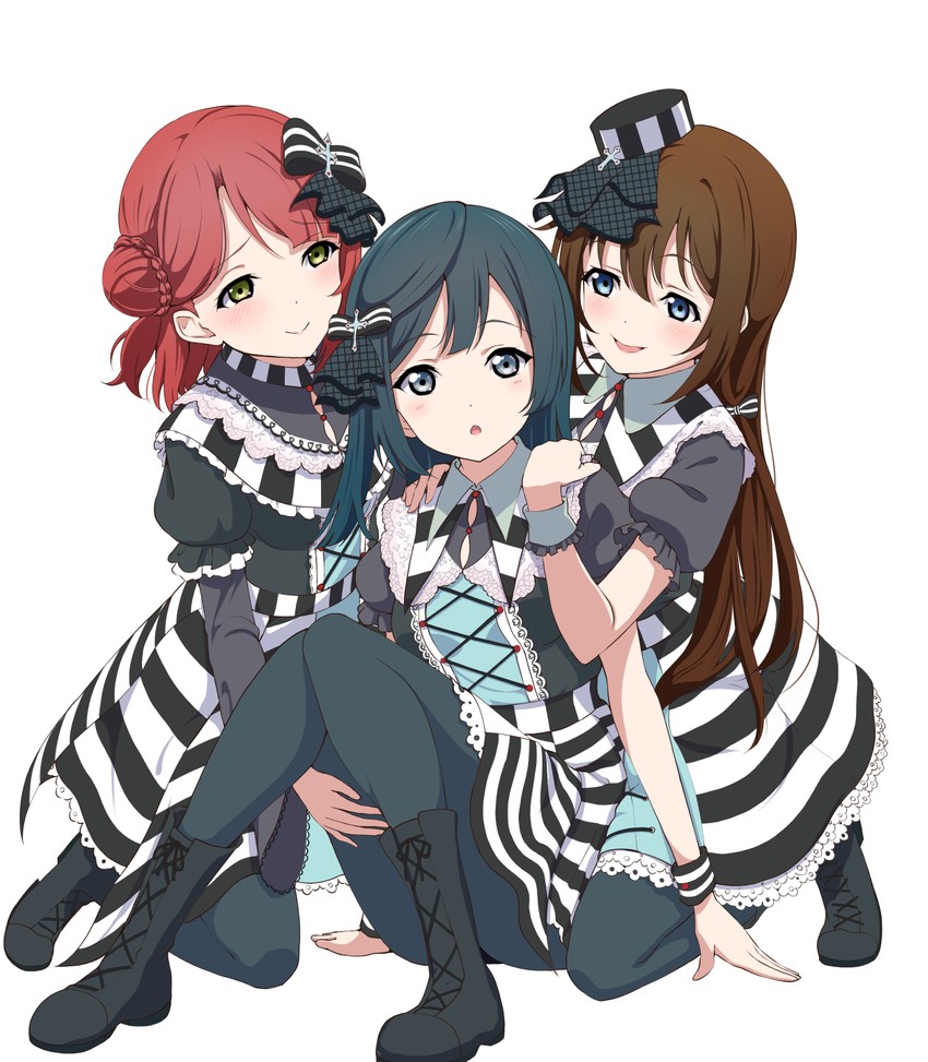 yuki setsuna, uehara ayumu, and osaka shizuku (love live! and 1 more) drawn by amagi_(volfuji)