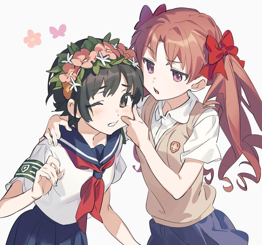 shirai kuroko and uiharu kazari (toaru majutsu no index and 1 more) drawn by labixiaohua