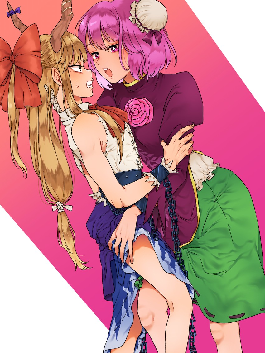 ibuki suika and ibaraki kasen (touhou) drawn by sibata_maru
