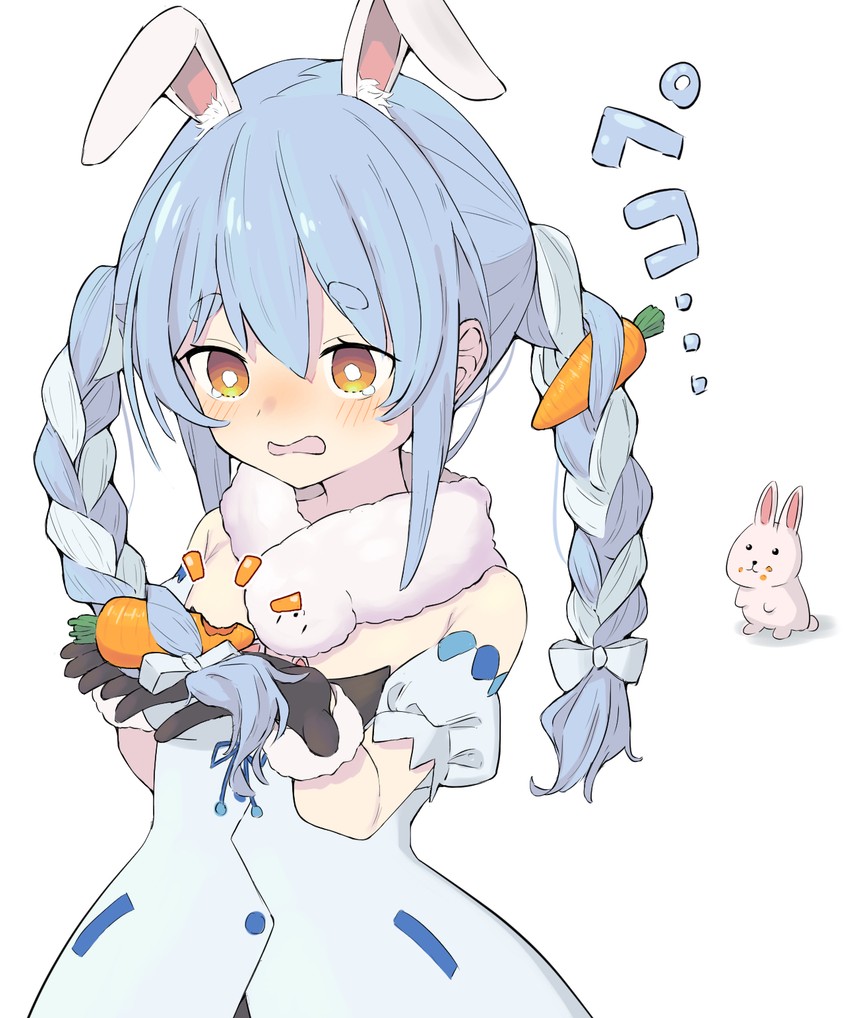 usada pekora and don-chan (hololive) drawn by kyutai_x