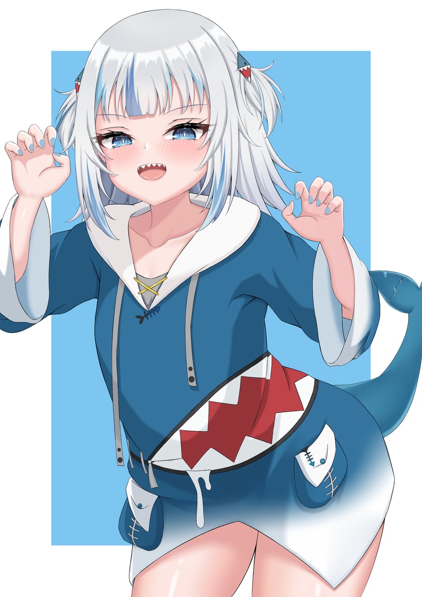 gawr gura (hololive and 1 more) drawn by ashiru