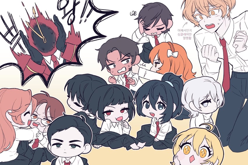 ishmael, don quixote, faust, sinclair, yi sang, and 8 more (project moon and 1 more) drawn by gdubu6