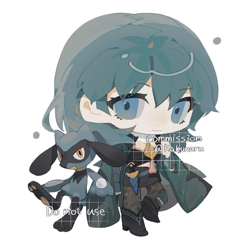 female byleth and lucario (pokemon and 2 more) drawn by hakunaru