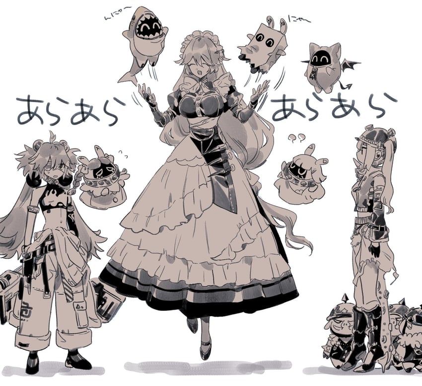 luciana de montefio, alexandrina sebastiane, koleda belobog, sharkboo, drusilla, and 3 more (zenless zone zero) drawn by mwgleiftbf25616