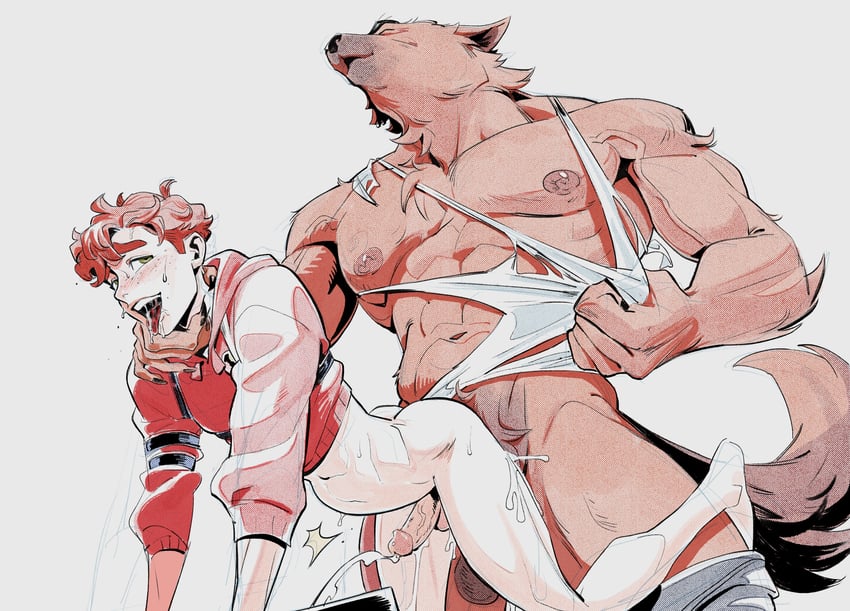 red riding hood and big bad wolf (fairytale police hoe department) drawn by kb-mon