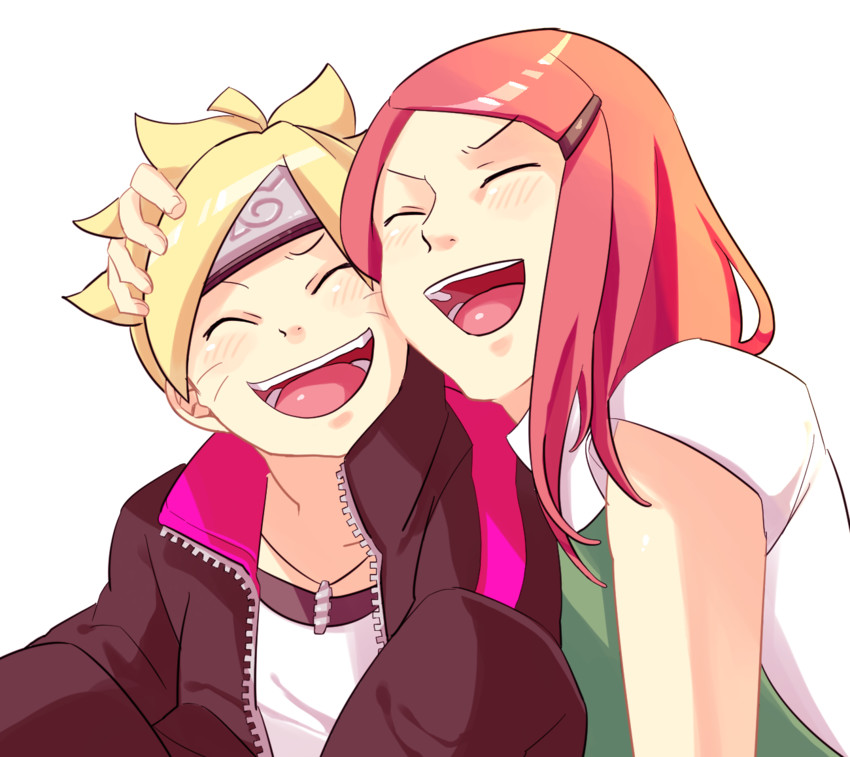 uzumaki boruto and uzumaki kushina (naruto and 2 more) drawn by shakata_(syakatan)