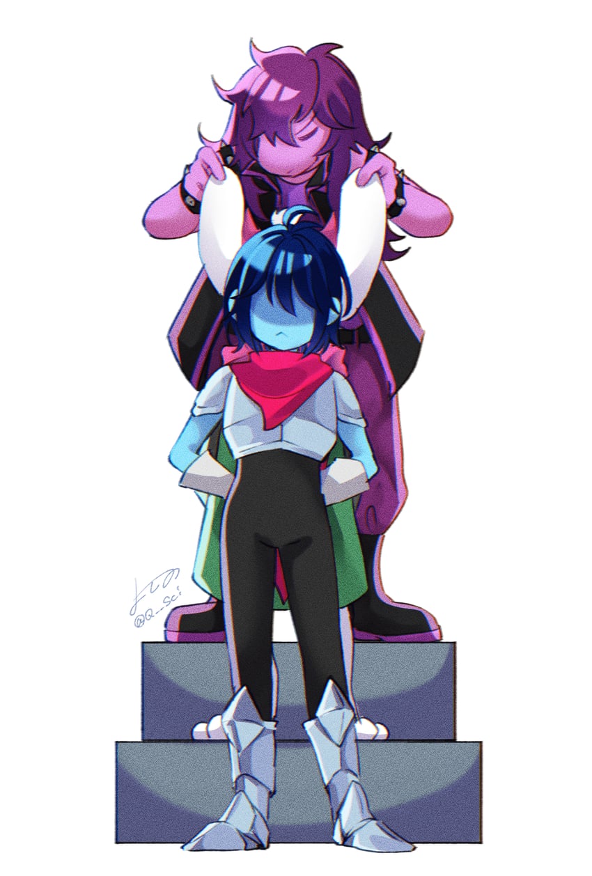 kris, ralsei, and susie (deltarune) drawn by yoshino_(q_sci)