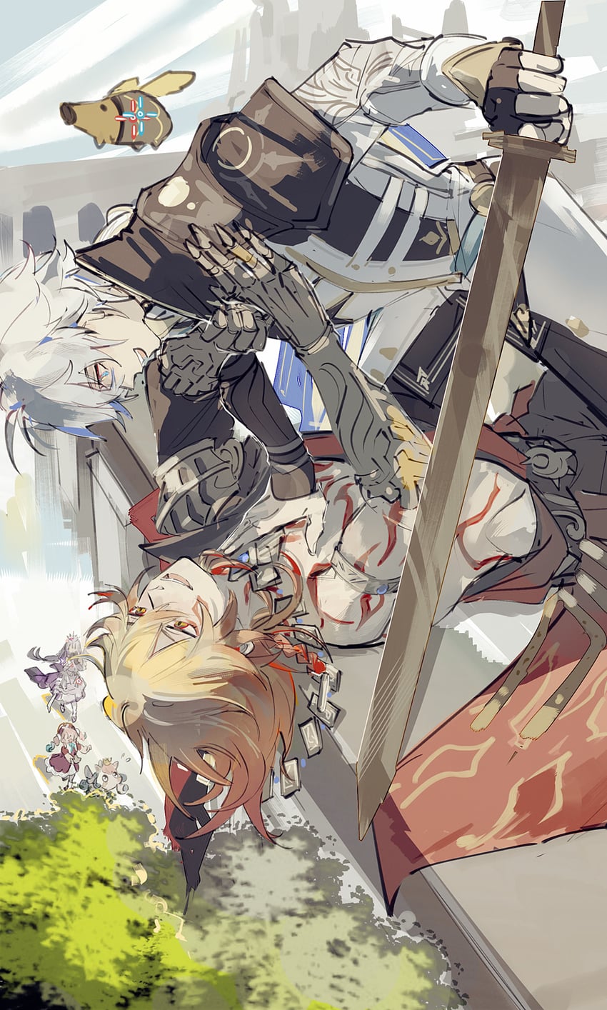phainon, castorice, mydei, hyacine, and little ica (honkai and 1 more) drawn by mississipping