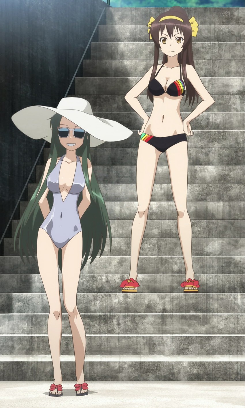 suzumiya haruhi and tsuruya (suzumiya haruhi no yuuutsu and 2 more)