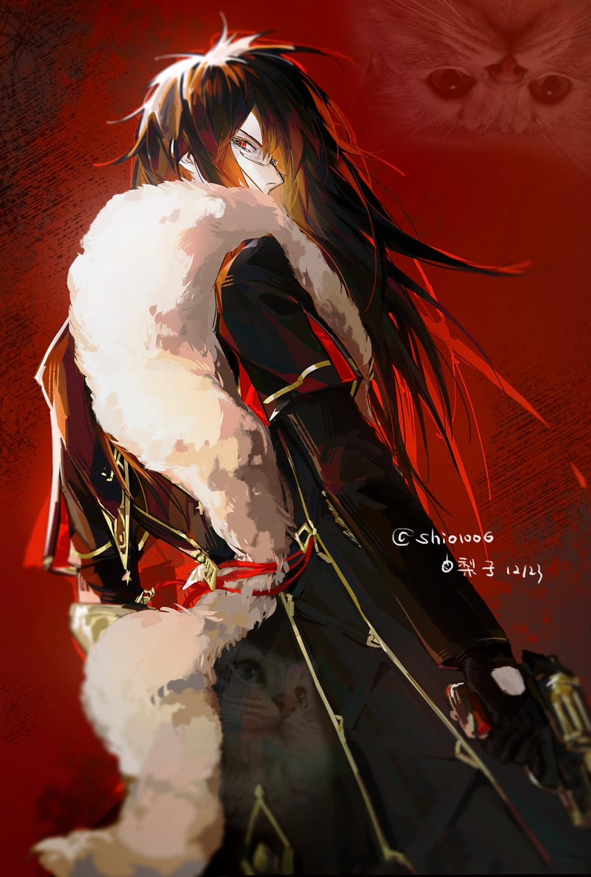 vincent valentine (final fantasy and 2 more) drawn by lily_(shio1006)