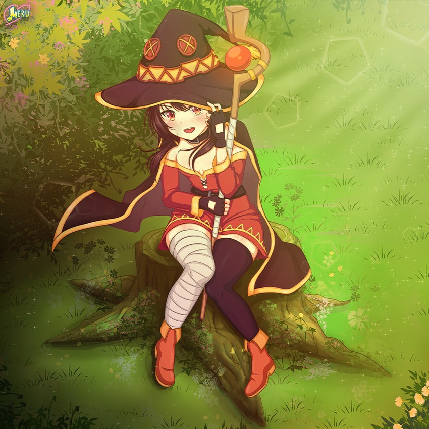 megumin (kono subarashii sekai ni shukufuku wo!) drawn by meru_rumi