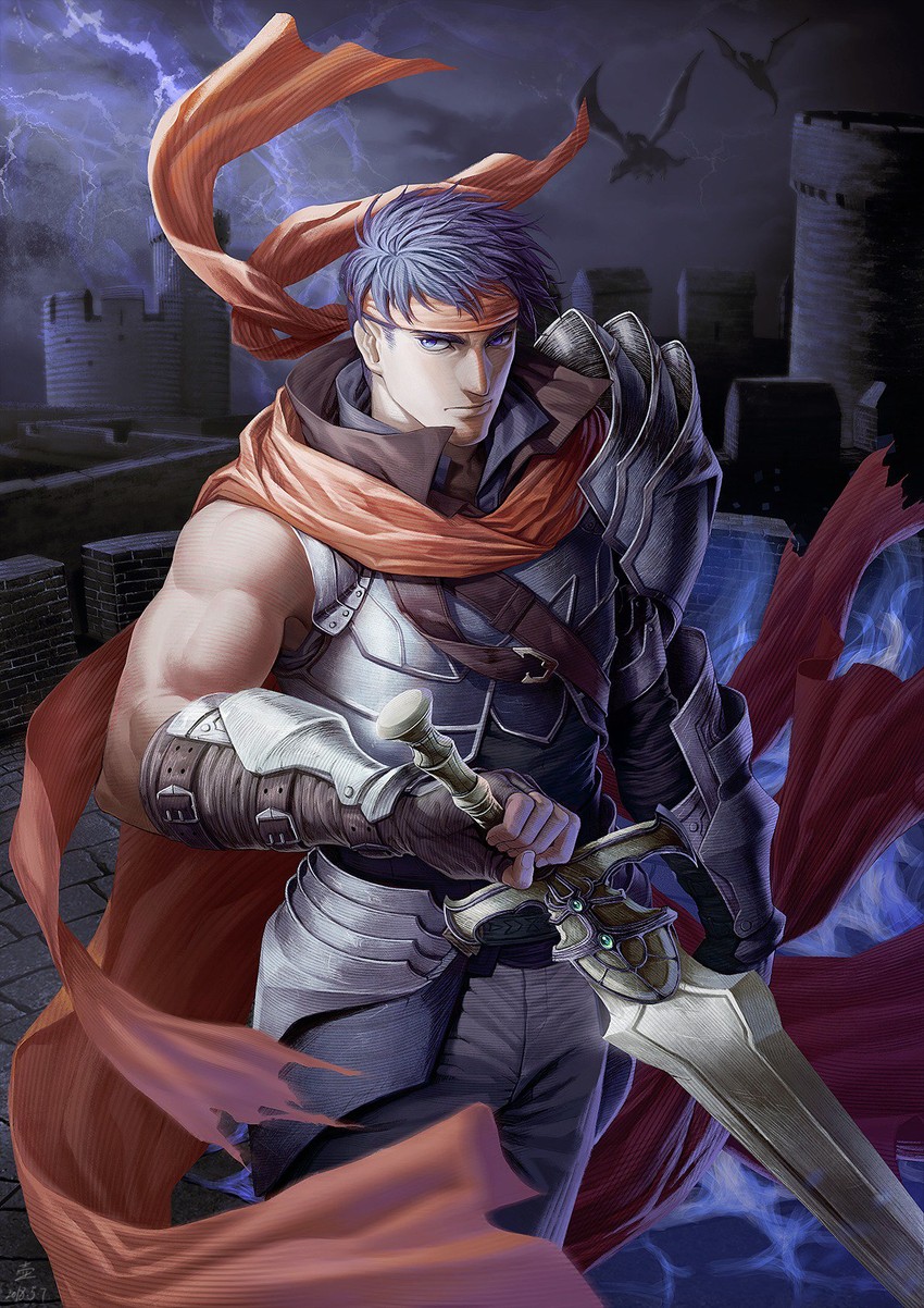 ike (fire emblem and 1 more) drawn by baharu