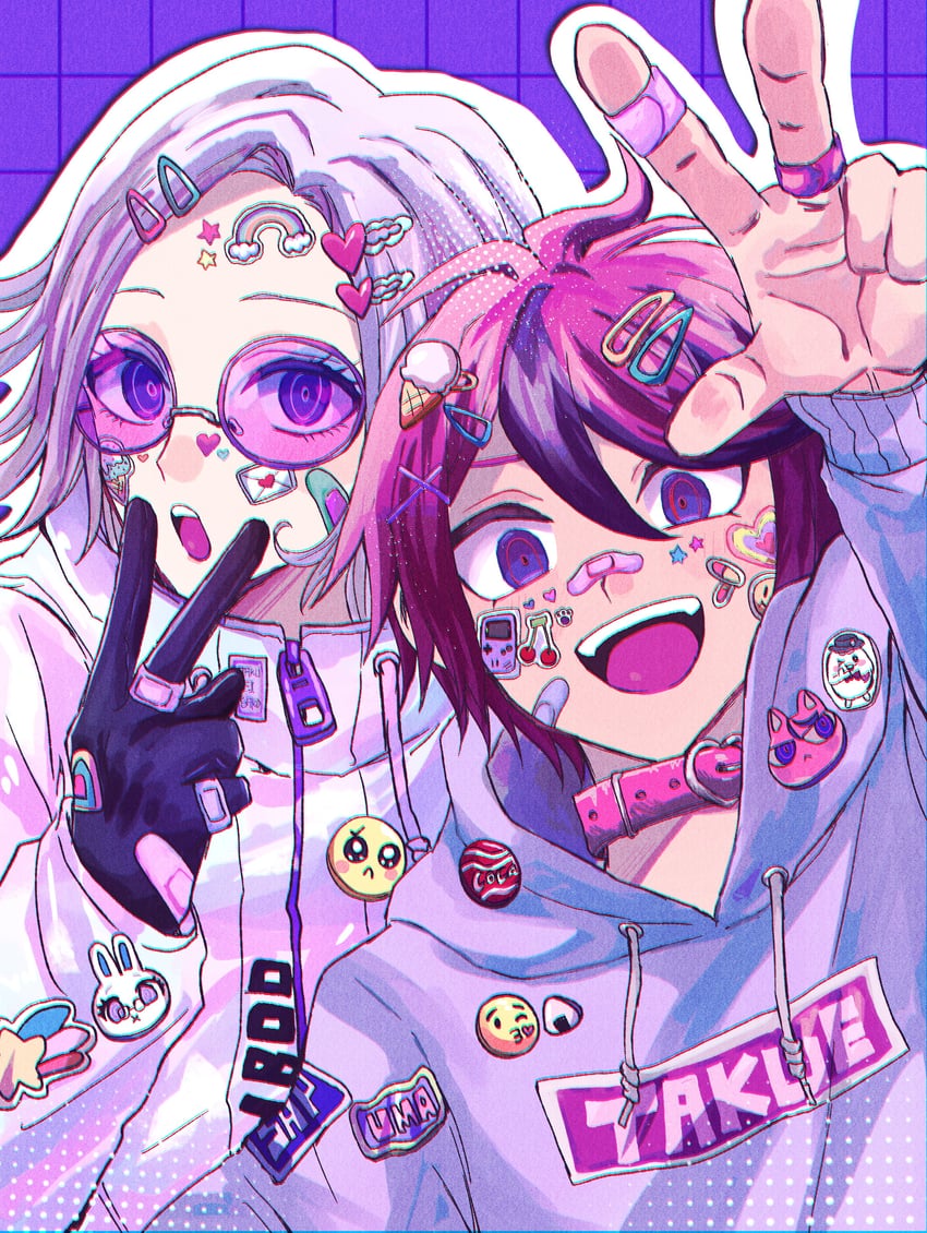 aotsuki eito and sumino takumi (the hundred line -last defense academy-) drawn by kawati