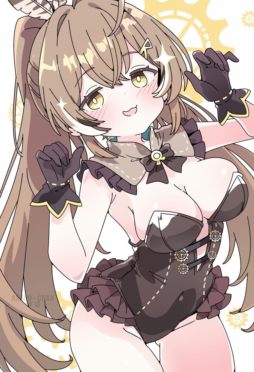 nanashi mumei (hololive and 1 more) drawn by asami-chan