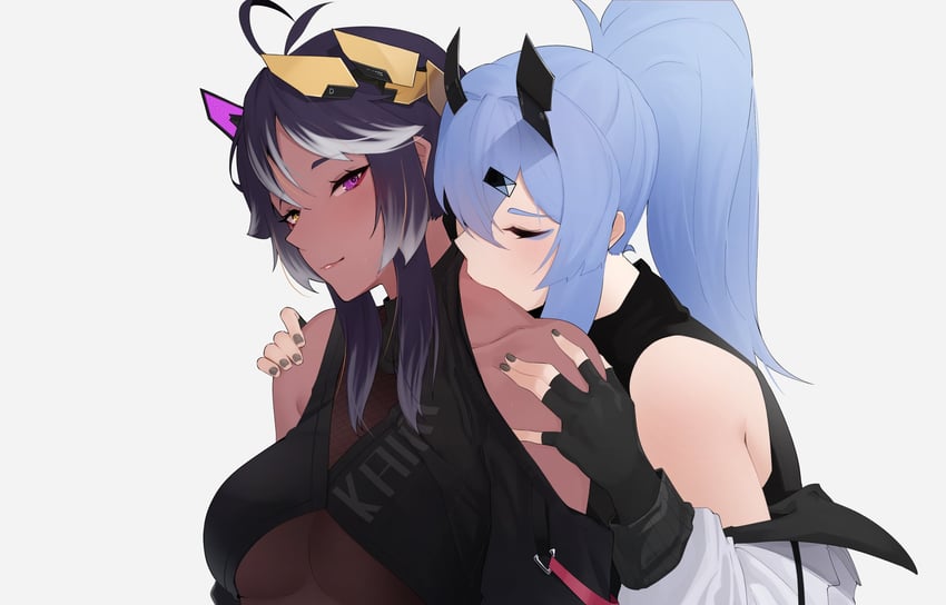 saki and kunitoro (original and 1 more) drawn by the_atko