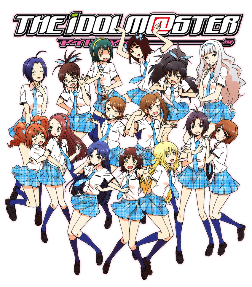 hoshii miki, kisaragi chihaya, amami haruka, kikuchi makoto, shijou takane, and 9 more (idolmaster) drawn by fumitan_(humitan)