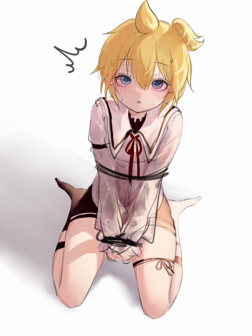 kagamine len and 25-ji len (vocaloid and 1 more) drawn by azulasi